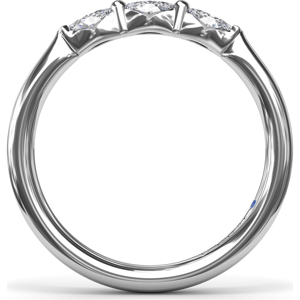 Marquise Diamond Wedding Band with Shared-Prong Setting by Fana - 0.25 Carat Total Diamond Weight