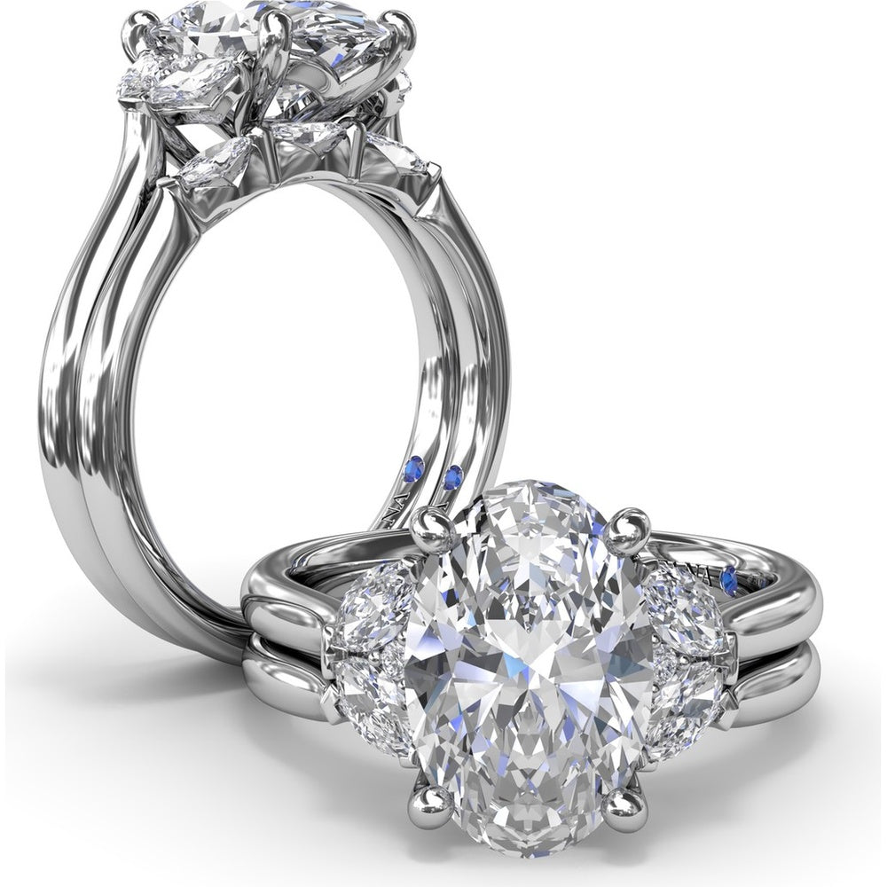 Marquise Diamond Wedding Band with Shared-Prong Setting by Fana - 0.25 Carat Total Diamond Weight