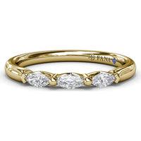 Marquise Diamond Wedding Band with Shared-Prong Setting by Fana - 0.25 Carat Total Diamond Weight