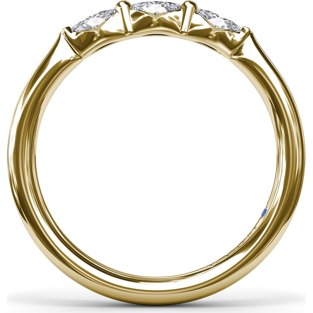 Marquise Diamond Wedding Band with Shared-Prong Setting by Fana - 0.25 Carat Total Diamond Weight