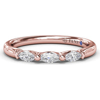 Marquise Diamond Wedding Band with Shared-Prong Setting by Fana - 0.25 Carat Total Diamond Weight
