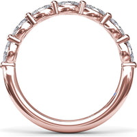 Marquise Diamond Wedding Band with Shared Prongs by Fana - 0.73 Carat Total Diamond Weight