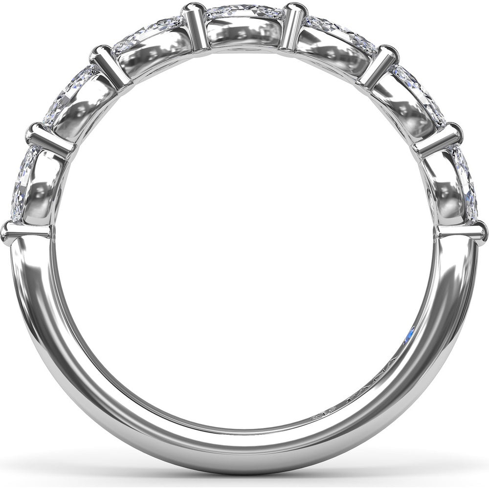 Marquise Diamond Wedding Band with Shared Prongs by Fana - 0.73 Carat Total Diamond Weight