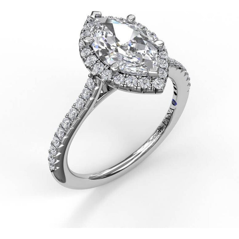 Fana Marquise Diamond With Halo Engagement Ring