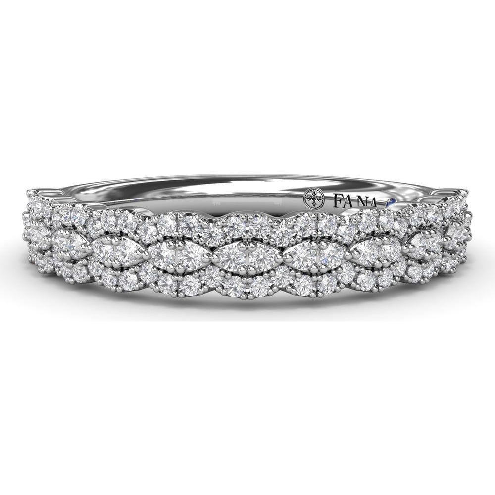 Marquise Motif Pavé Diamond Band by Fana - 0.38 Carat Total Diamond Weight