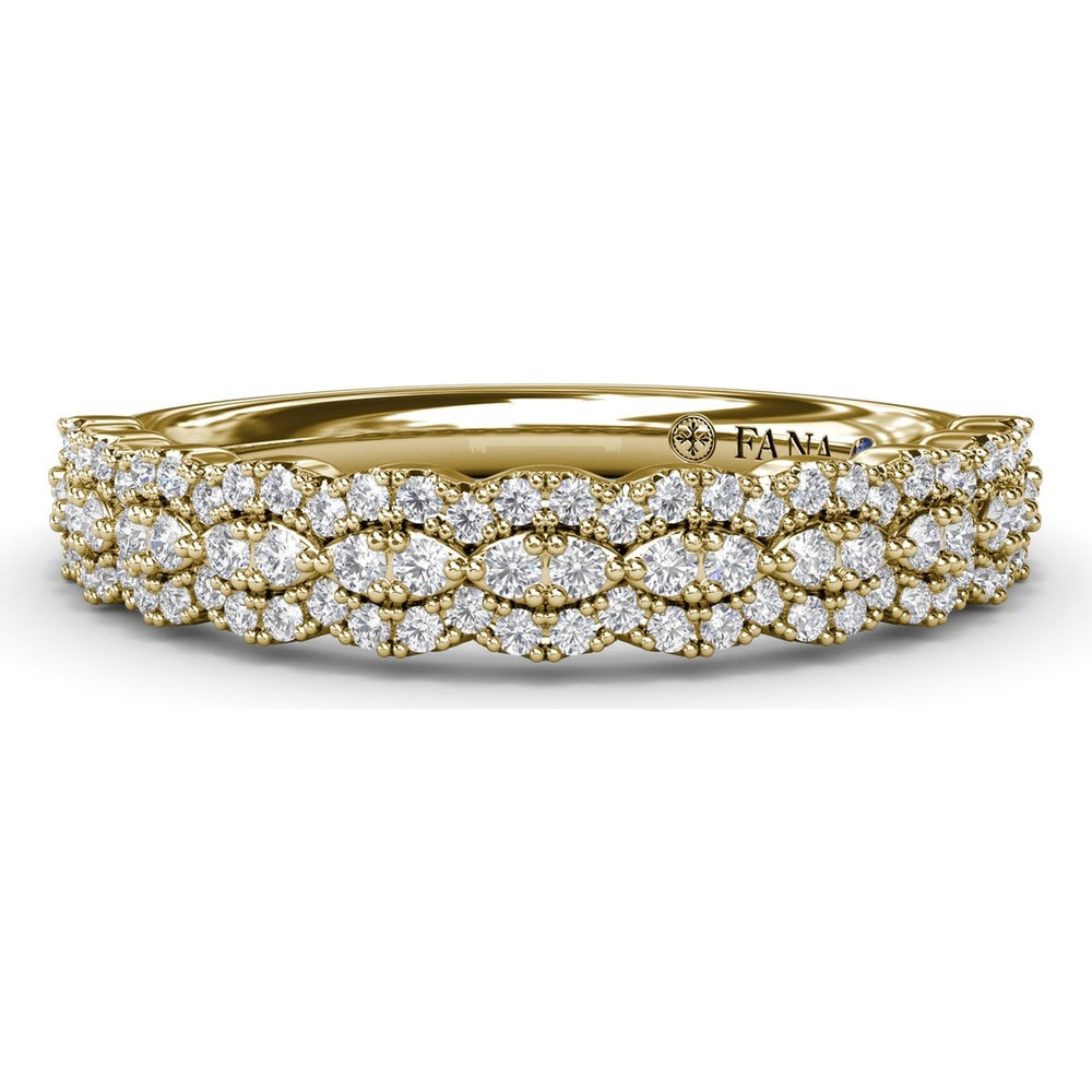 Marquise Motif Pavé Diamond Band by Fana - 0.38 Carat Total Diamond Weight