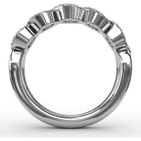 Marquise Sapphire and Diamond Halo Twist Ring by Fana - 1.00 Carat Total Gemstone Weight