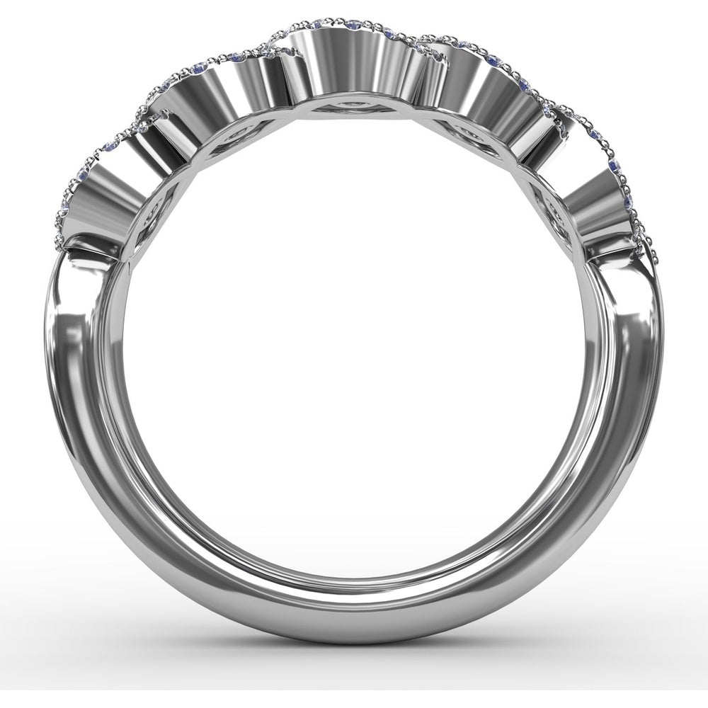 Marquise Sapphire and Diamond Halo Twist Ring by Fana - 1.00 Carat Total Gemstone Weight