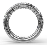 Matching Curved and Straight Diamond Wedding Band Set by Fana - 0.33 Carat Total Diamond Weight