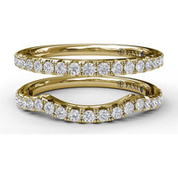 Matching Curved and Straight Diamond Wedding Band Set by Fana - 0.33 Carat Total Diamond Weight