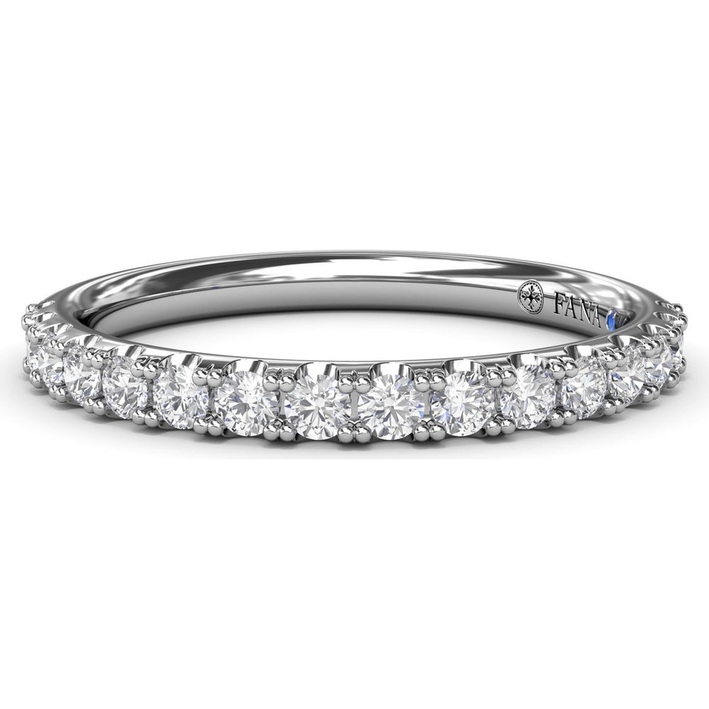 Matching Diamond Wedding Band with Pavé Set Round Diamonds by Fana - 0.40 Carat Total Diamond Weight