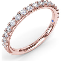 Matching Diamond Wedding Band with Pavé Set Round Diamonds by Fana - 0.40 Carat Total Diamond Weight