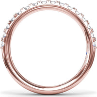 Matching Diamond Wedding Band with Pavé Set Round Diamonds by Fana - 0.40 Carat Total Diamond Weight