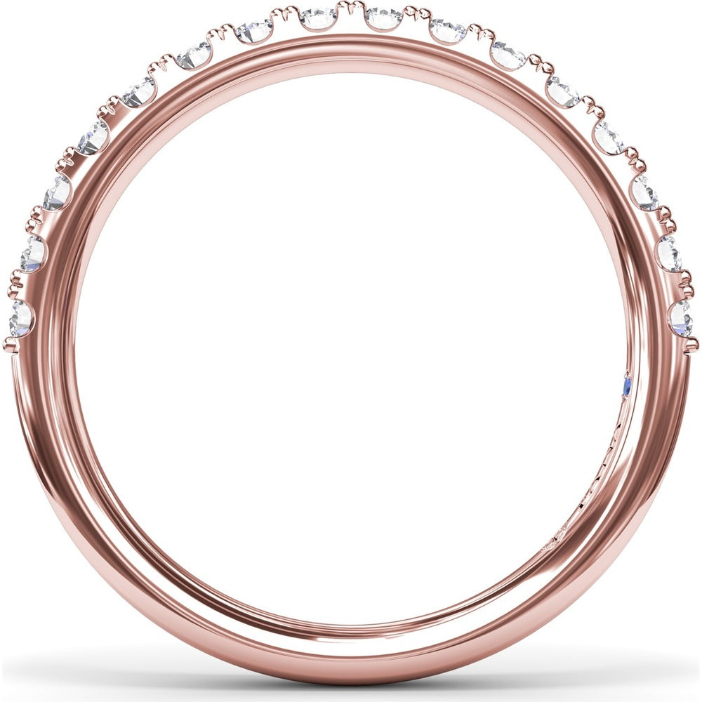Matching Diamond Wedding Band with Pavé Set Round Diamonds by Fana - 0.40 Carat Total Diamond Weight