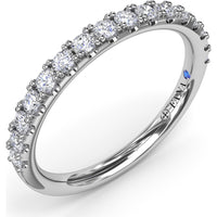 Matching Diamond Wedding Band with Pavé Set Round Diamonds by Fana - 0.40 Carat Total Diamond Weight