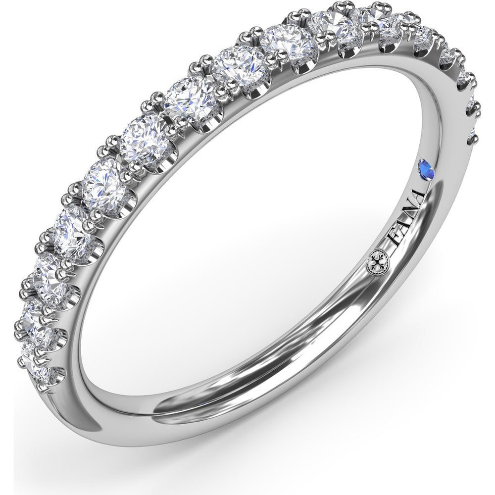 Matching Diamond Wedding Band with Pavé Set Round Diamonds by Fana - 0.40 Carat Total Diamond Weight