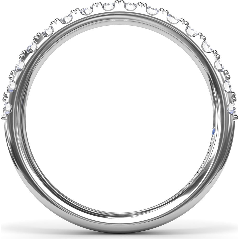 Matching Diamond Wedding Band with Pavé Set Round Diamonds by Fana - 0.40 Carat Total Diamond Weight
