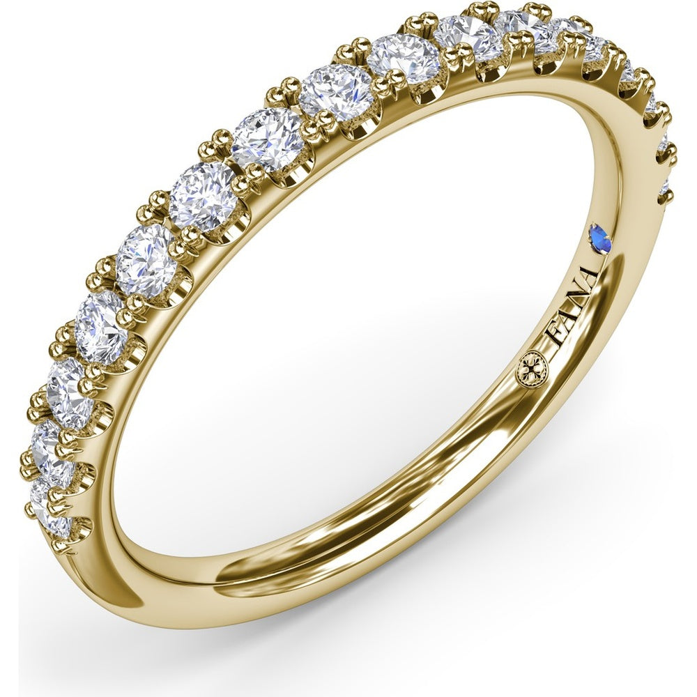 Matching Diamond Wedding Band with Pavé Set Round Diamonds by Fana - 0.40 Carat Total Diamond Weight