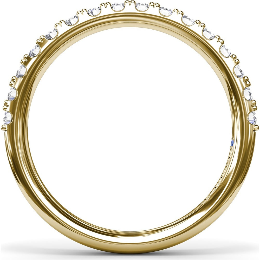 Matching Diamond Wedding Band with Pavé Set Round Diamonds by Fana - 0.40 Carat Total Diamond Weight