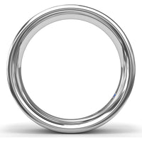 Men's High Polish Band with Double Groove Detailing - 6mm Width by Fana