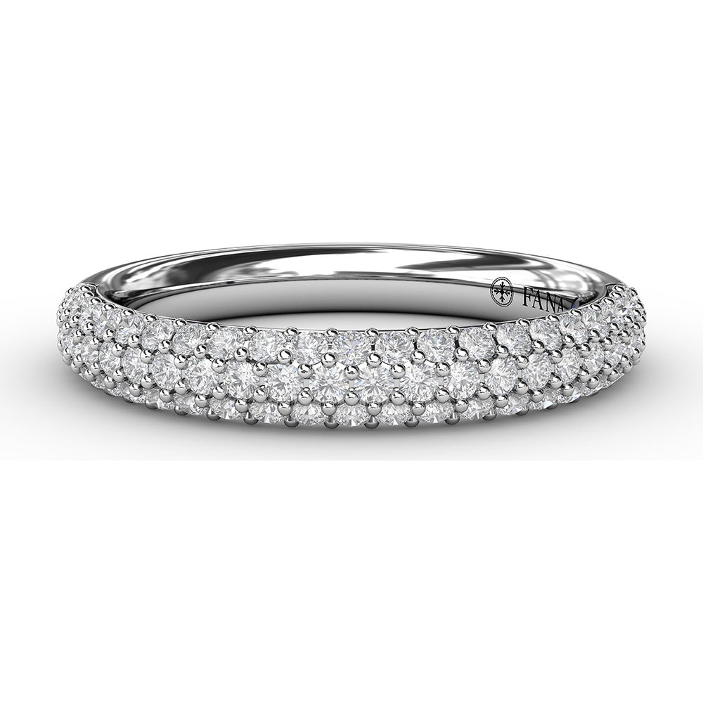 Micropave Anniversary Band with Round Diamonds by Fana - 0.58 Carat Total Diamond Weight
