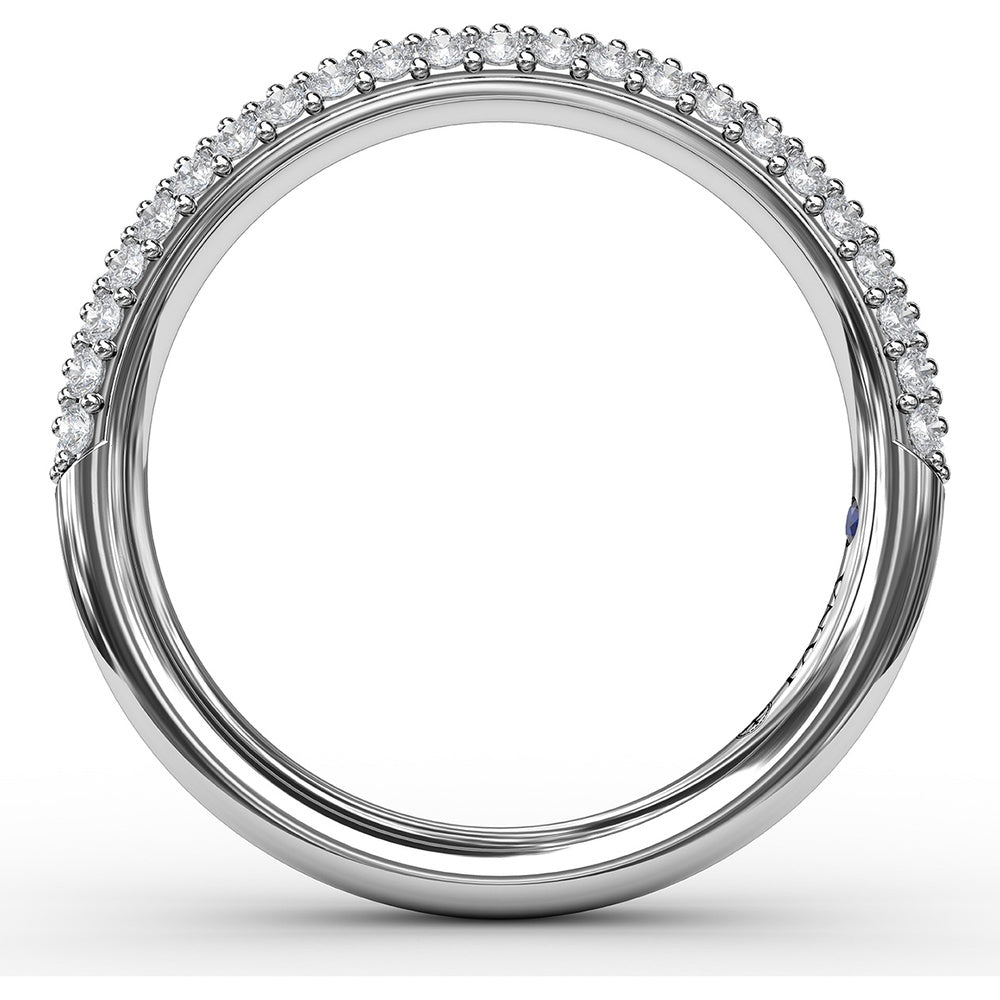 Micropave Anniversary Band with Round Diamonds by Fana - 0.58 Carat Total Diamond Weight