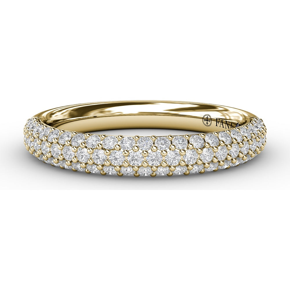 Micropave Anniversary Band with Round Diamonds by Fana - 0.58 Carat Total Diamond Weight
