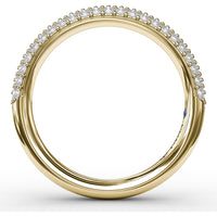Micropave Anniversary Band with Round Diamonds by Fana - 0.58 Carat Total Diamond Weight