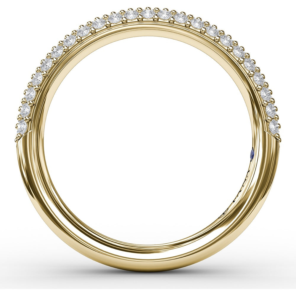 Micropave Anniversary Band with Round Diamonds by Fana - 0.58 Carat Total Diamond Weight
