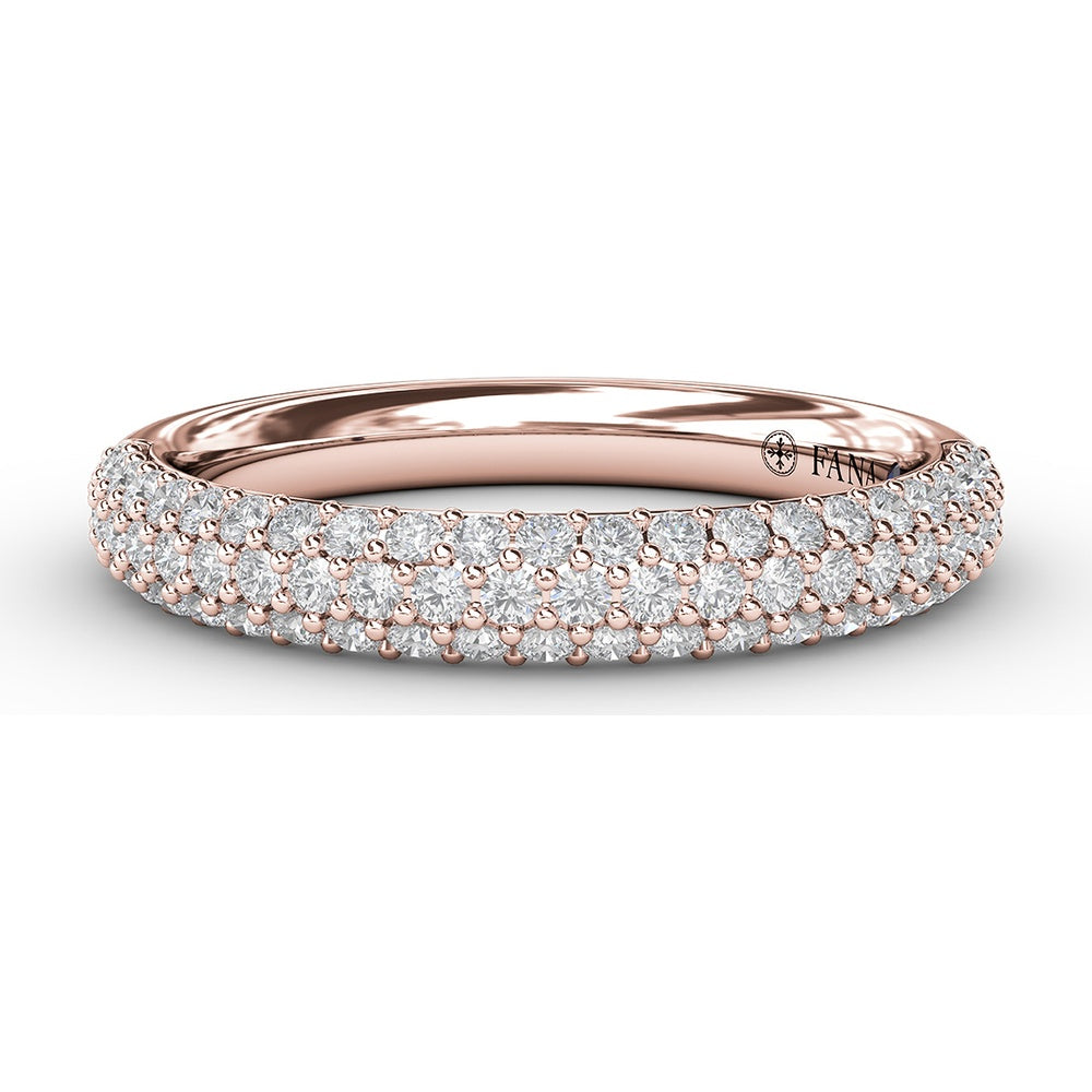 Micropave Anniversary Band with Round Diamonds by Fana - 0.58 Carat Total Diamond Weight