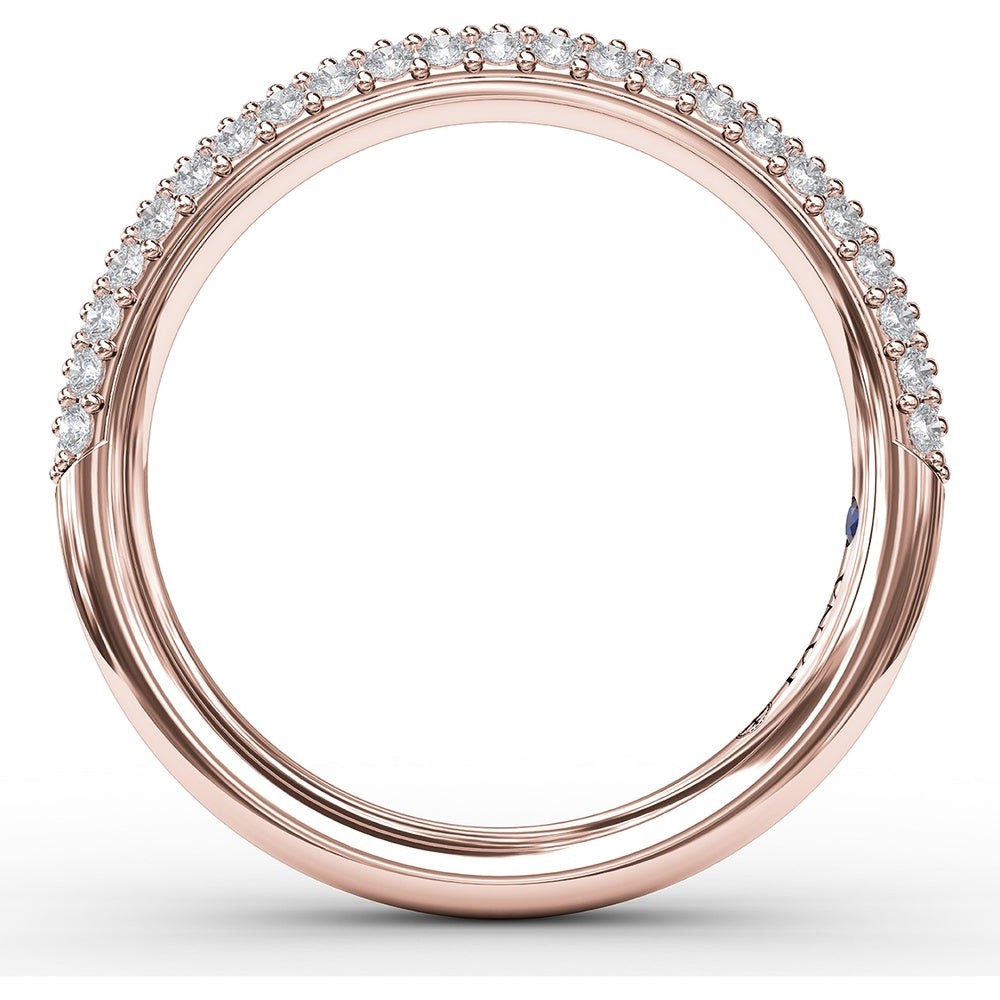 Micropave Anniversary Band with Round Diamonds by Fana - 0.58 Carat Total Diamond Weight