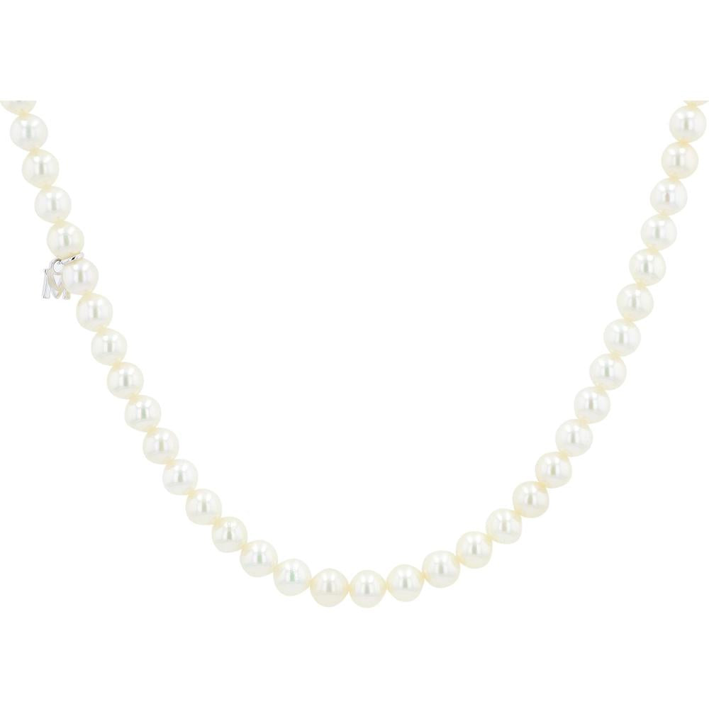 Mikimoto Sterling Silver 4-5mm Pearl Strand Necklace - 15" in Length