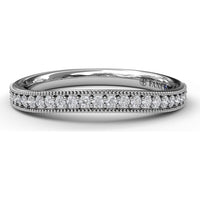 Milgrain Edge Pavé Diamond Wedding Band with Round Diamonds by Fana - 0.21 Carat Total Diamond Weight