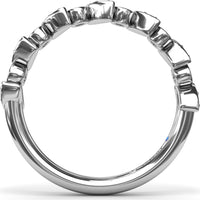 Mixed Shape Bezel Set Diamond Band with Round and Marquise Diamonds by Fana - 0.22 Carat Total Diamond Weight