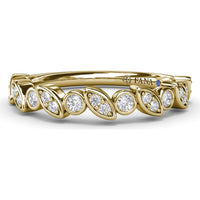 Mixed Shape Bezel Set Diamond Band with Round and Marquise Diamonds by Fana - 0.22 Carat Total Diamond Weight
