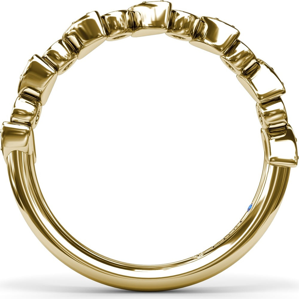Mixed Shape Bezel Set Diamond Band with Round and Marquise Diamonds by Fana - 0.22 Carat Total Diamond Weight