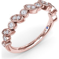 Mixed Shape Bezel Set Diamond Band with Round and Marquise Diamonds by Fana - 0.22 Carat Total Diamond Weight