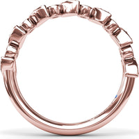 Mixed Shape Bezel Set Diamond Band with Round and Marquise Diamonds by Fana - 0.22 Carat Total Diamond Weight