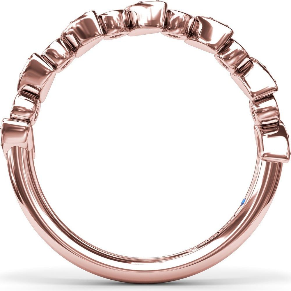 Mixed Shape Bezel Set Diamond Band with Round and Marquise Diamonds by Fana - 0.22 Carat Total Diamond Weight