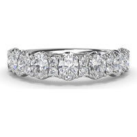 Mixed Shape Diamond Band with Alternating Oval and Round Diamonds by Fana - 1.41 Carat Total Diamond Weight