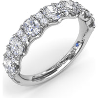 Mixed Shape Diamond Band with Alternating Oval and Round Diamonds by Fana - 1.41 Carat Total Diamond Weight