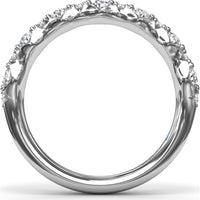 Mixed Shape Diamond Band with Alternating Oval and Round Diamonds by Fana - 1.41 Carat Total Diamond Weight