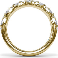 Mixed Shape Diamond Band with Alternating Oval and Round Diamonds by Fana - 1.41 Carat Total Diamond Weight