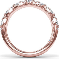 Mixed Shape Diamond Band with Alternating Oval and Round Diamonds by Fana - 1.41 Carat Total Diamond Weight