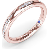 Modern Beaded Diamond Band with Marquise Motif and Pavé Round Diamonds by Fana - 0.18 Carat Total Diamond Weight