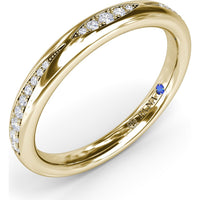 Modern Beaded Diamond Band with Marquise Motif and Pavé Round Diamonds by Fana - 0.18 Carat Total Diamond Weight