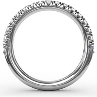 Modern Pavé Anniversary Band with Round Diamonds by Fana - 0.51 Carat Total Diamond Weight
