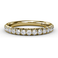 Modern Pavé Anniversary Band with Round Diamonds by Fana - 0.51 Carat Total Diamond Weight
