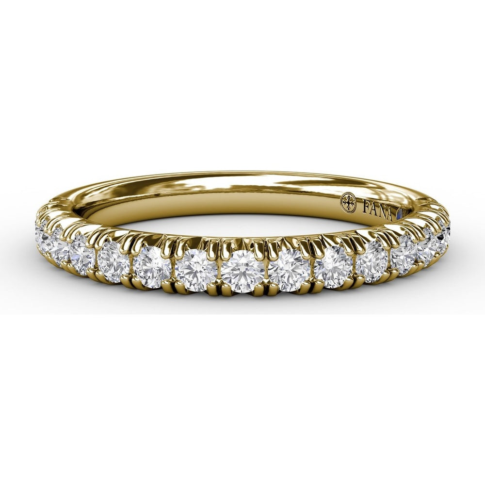 Modern Pavé Anniversary Band with Round Diamonds by Fana - 0.51 Carat Total Diamond Weight
