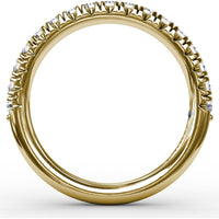 Modern Pavé Anniversary Band with Round Diamonds by Fana - 0.51 Carat Total Diamond Weight